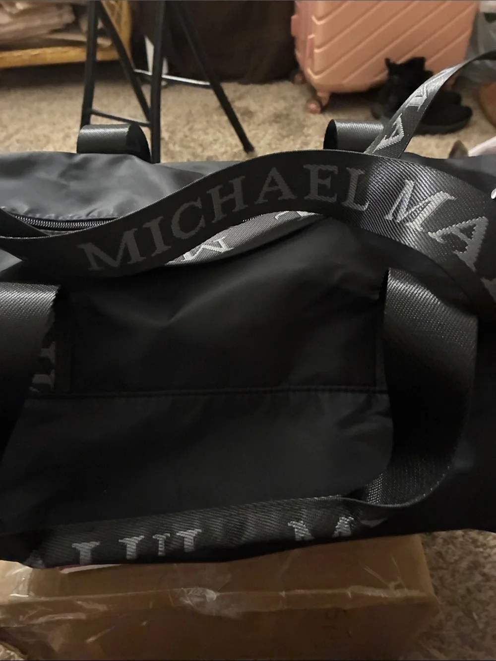 Black Logo Duffel Bag